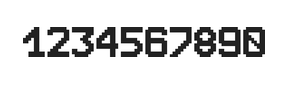 8×11数字点阵字体 ddN811AB0626