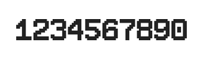 8×11数字点阵字体 ddN811AB0628