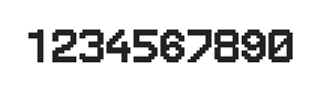 8×11数字点阵字体 ddN811AB0641