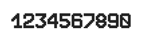 8×11数字点阵字体 ddN811AB0666