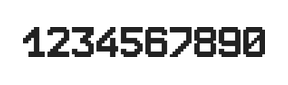 8×11数字点阵字体 ddN811AB0687