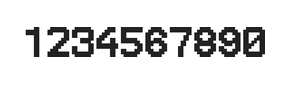 8×11数字点阵字体 ddN811AB0720