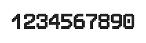 8×11数字点阵字体 ddN811AB0728