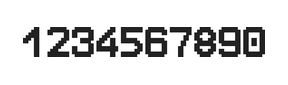 8×11数字点阵字体 ddN811AB0734