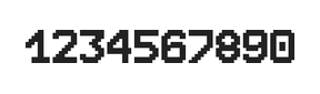 8×11数字点阵字体 ddN811AB0743