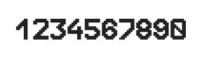 8×11数字点阵字体 ddN811AB0755