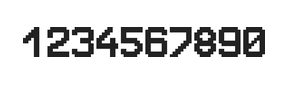 8×11数字点阵字体 ddN811AB0764