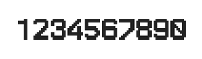 8×11数字点阵字体 ddN811AB0765