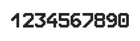 8×11数字点阵字体 ddN811AB0771
