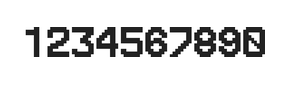 8×11数字点阵字体 ddN811AB0777