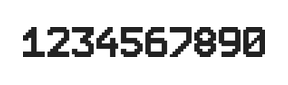 8×11数字点阵字体 ddN811AB0785