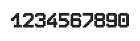8×11数字点阵字体 ddN811AB0787