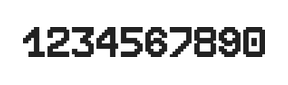8×11数字点阵字体 ddN811AB0792