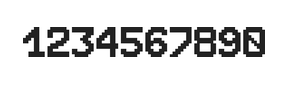 8×11数字点阵字体 ddN811AB0798