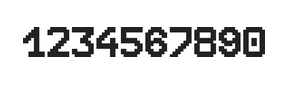8×11数字点阵字体 ddN811AB0799