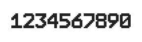 8×11数字点阵字体 ddN811AB0805