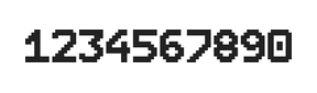 8×11数字点阵字体 ddN811AB0806