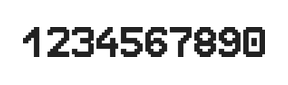 8×11数字点阵字体 ddN811AB0828