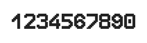 8×11数字点阵字体 ddN811AB0841
