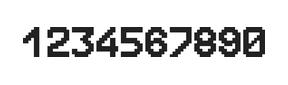 8×11数字点阵字体 ddN811AB0845