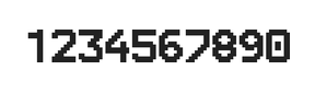 8×11数字点阵字体 ddN811AB0853