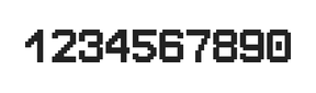 8×11数字点阵字体 ddN811AB0856