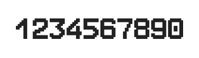 8×11数字点阵字体 ddN811AB0867