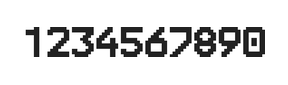 8×11数字点阵字体 ddN811AB0868