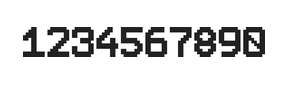 8×11数字点阵字体 ddN811AB0895