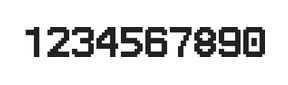 8×11数字点阵字体 ddN811AB0924