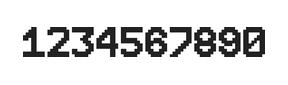 8×11数字点阵字体 ddN811AB0940