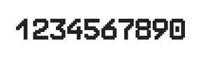 8×11数字点阵字体 ddN811AB0943