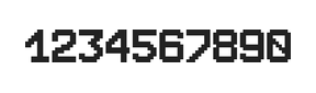 8×11数字点阵字体 ddN811AB0954