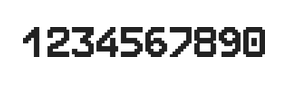8×11数字点阵字体 ddN811AB0956