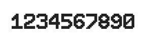 8×11数字点阵字体 ddN811AB0975