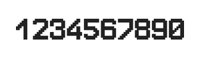 8×11数字点阵字体 ddN811AB0980