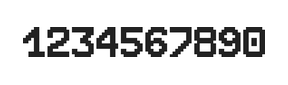 8×11数字点阵字体 ddN811AB0989