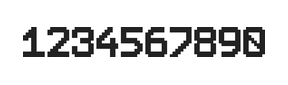 8×11数字点阵字体 ddN811AB0996