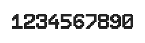 8×11数字点阵字体 ddN811AB1000