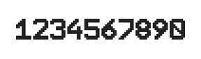 8×11数字点阵字体 ddN811AB1009