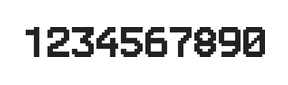 8×11数字点阵字体 ddN811AB1010
