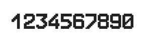 8×11数字点阵字体 ddN811AB1011