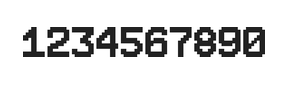 8×11数字点阵字体 ddN811AB1017