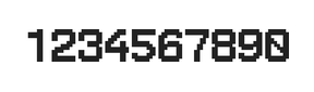 8×11数字点阵字体 ddN811AB1029
