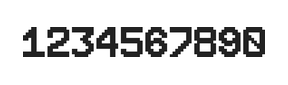 8×11数字点阵字体 ddN811AB1036