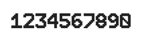 8×11数字点阵字体 ddN811AB1038