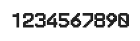 8×11数字点阵字体 ddN811AB1045