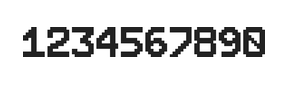 8×11数字点阵字体 ddN811AB1051