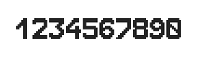 8×11数字点阵字体 ddN811AB1063