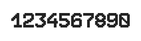 8×11数字点阵字体 ddN811AB1065